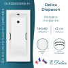 Ванна из литьевого мрамора Delice Diapason 180х80 матовая с черными ручками DLR330009RB-M
