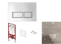 Комплект TECE TECEbasic унитаз+инсталляция+клавиша смыва цвет унитаза-белый цвет клавиши-хром глянцевый с хромированным контуром клавиш K955201WCB