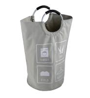 Fixsen FX-1011 Корзина для белья с алюминиевыми ручками серая