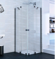 Душевое ограждение Huppe Xtensa шгв 900*900*2000 петли-слева и справа серебро глянцевое цвет стекла-сатинированное Anti-Plaque 21HQD0 900 92 S000 900*900*2000