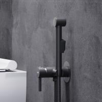 Dorff D3075000BL Logic  смеситель с гигиеническим душем, встроенный, цвет черный