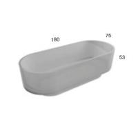 Ванна Antonio Lupi Tubs шгв 1800*750*530 цвет-Oleo BORGHI180 Icemood Oleo