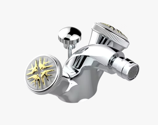 Смеситель для биде THG Hirondelles Gold stamped цвет-хром A4L A02 3202