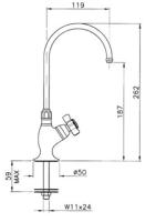 Кран для фильтра Nicolazzi Mini El Capitan цвет-Raw Brass 1635 OG 11
