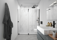 Дверь Huppe Xtensa шв 1445*2000 черный цвет стекла-прозрачный Anti-Plaque 21HQ4R 1445*2000 чёрный/прозрачное Anti-Plaque