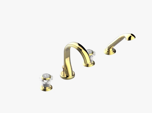 Смеситель для ванны и душа THG Dahlia цвет-золото светлое A41 F30 112B/W