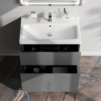 AM.PM M90FSX07522GM32 GEM, База под раковину, напольная, 75 см, 2 ящика push-to-open, графит матовый