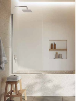 Шторка на ванну Duka multi-S 4000 шв 750*1500 петли-слева цвет фурнитуры-серебро блестящее цвет стекла-прозрачный Protect MR-BT1P L 750*1500 SHL A10 P