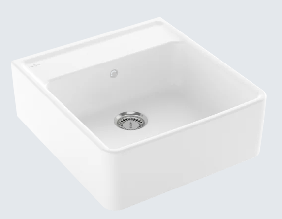 Мойка Villeroy&Boch шгв 595*630*220 отверстия для смесителя-отсутствуют CeramicPlus цвет-Snow White 632061KG