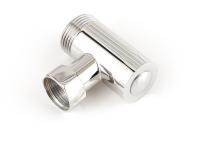 Уголок Сунержа со спускным клапаном присоединительный размер-НР G 1" / НГ G 3/4" цвет-тёмный титан муар 15-1511-0134