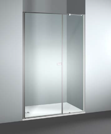 Дверь VismaraVetro Link шв 901*2000 петли-справа Brushed Steel цвет стекла-прозрачный K2046109012000D