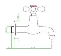 Кран для воды Nicolazzi Nuova Brenta цвет-хром 2546 CR 01