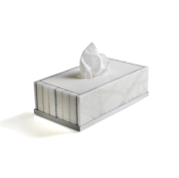 Контейнер для бумажных салфеток 3SC Rigato шгв 230*125*70 цвет-алебастр хром AL70SL