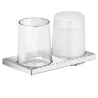 Стакан для зубных щеток Keuco Edition 11 с дозатором жидкого мыла хрустальное прозрачное стекло хром 11153 019000