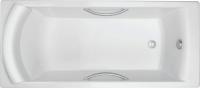 Ванна чугунная Jacob Delafon OVE Bi 170x75 см с антискользящим покрытием, с отверстиями для ручек, без ножек, белая (E2938-00)