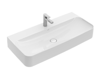 Раковина Villeroy&Boch Finion шгв 1000*470*165 отверстия для смесителя-1 сквозное 2 промаркированных CeramicPlus цвет-альпийский белый 41681HR1