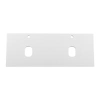 Столешница из МДФ с двумя отверстиями под раковину и с двумя отверстиями под смеситель, 1404x462x19 EK-140-2-BO Bianco Opaco