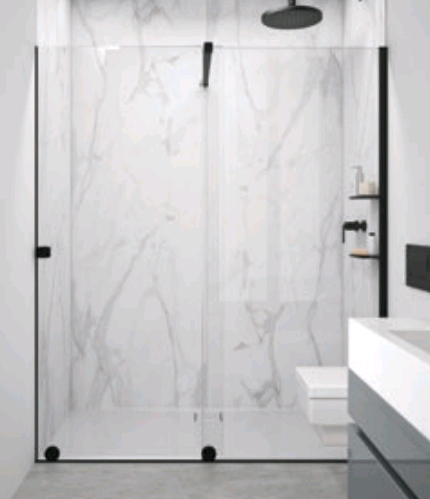 Дверь Huppe Xtensa шв 1390*2000 правосторонняя черный цвет стекла-прозрачный Anti-Plaque 21HQ4R 1500 93 7500 1390*2000