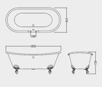 Ванна Devon&Devon шгв 1820*810*730 цвет-белый 2MRADMIRALOTDD