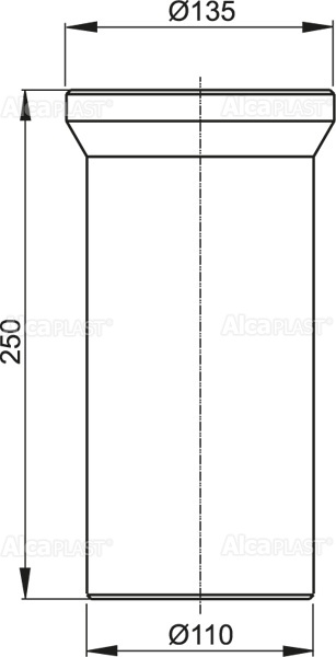Насадка для унитаза Alcadrain 250 мм, белый (A91-250)