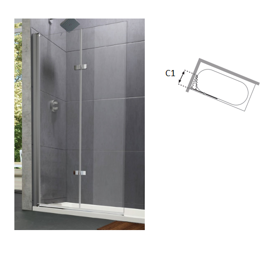 Душевая перегородка Huppe Design Pure шв 1040*1600 серебро глянцевое цвет стекла-прозрачный Anti-Plaque/нет 21HK17 9999 92 7500 1040*1600