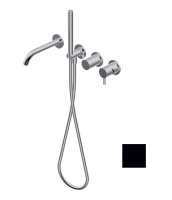 Смеситель для ванны и душа Ritmonio Diametro35 S на 2/3 потребителя с поворотным переключателем цвет-черный PR52EC201C04