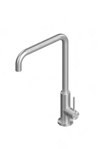 Смеситель для кухни Quadro design Kitchen Inox цвет-сталь брашированная 603 AS