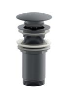 Донный клапан для раковины с переливом 1 1/4 WONZON & WOGHAND, Темный графит (WW-88SS09-BGM)
