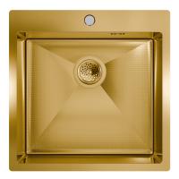 Кухонная мойка FLORACIO Steel F.5151.GDD (DECOR), золото матовое