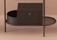 Ящик выдвижной с боковой секцией Artceram Flair 3.0 для металлической консоли цвет moka ACM037 56