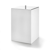 Урна 3SC BeMood с крышкой шгв 200*200*320 цвет-белый никель сатинированный матовый BEMW64ANX