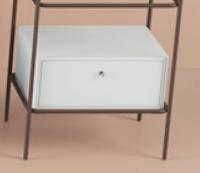 Ящик деревянный выдвижной Artceram Fuori scala 50,6х35,5хh22 см для металлической консоли цвет белый матовый ACM039 05