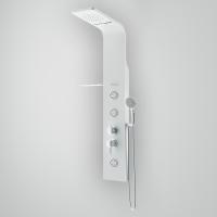 AM.PM W85P-2-136AW Joy Гидромассажная панель, 3 форсунки, полочка для аксессуаров, верхний душ, 1360Х320