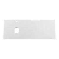 Столешница из МДФ, асимметричное левостороннее расположение отверстий для раковины и смесителя, 1204x462x19 EK-120-AS-BO-L Bianco Opaco