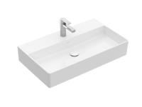 Раковина Villeroy&Boch Memento 2.0 шгв 800*470*135 отверстия для смесителя-1 сквозное 2 промаркированных цвет-альпийский белый 4A228L01