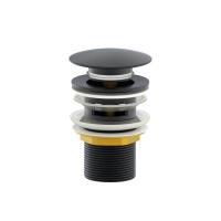 Донный клапан для раковины с переливом 1 1/4 WONZON & WOGHAND, Темный графит (WW-88SS01-BGM)