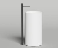 Раковина Salini Armonia Round шгв 450*450*900 отверстия для смесителя-отсутствуют цвет-белый матовый 130421M