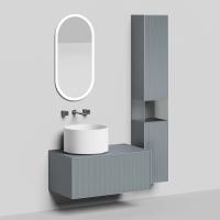 Тумба под раковину Salini Armonia шгв 900*550*400 цвет-никель жидкий металл 27A.1.900.400.02.1