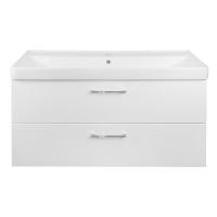 Комплект Тумба Azario Ника 100 1000х475х560 подвесная, с раковиной Monte 100, белый (CS00089923)