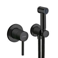 Гигиенический душ со смесителем Kludi BOZZ "модерн" цвет-чёрный матовый 389983976