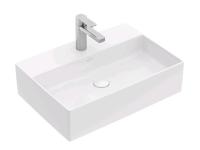 Раковина Villeroy&Boch Memento 2.0 шгв 600*420*90 отверстия для смесителя-1 сквозное 2 промаркированных CeramicPlus цвет-альпийский белый 4A0760R1