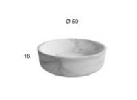 Раковина Antonio Lupi Opale шгв 500*500*160 отверстия для смесителя-отсутствуют цвет-Bianco Carrara OPALE11 Marmo Bianco Carrara