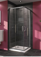 Душевое ограждение Huppe X1 шгв 1000*1000*1900 петли-слева и справа блестящее серебро цвет стекла-прозрачный 21H111 1000 92 7000 1000*1000*1900