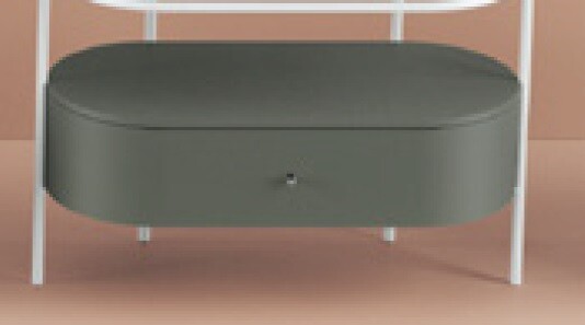 Ящик деревянный выдвижной Artceram Flair 4.0 89х42хh21,5 см для металлической консоли цвет musk ACM038 58