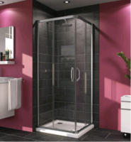 Душевое ограждение Huppe X1 шгв 900*900*1900 петли-слева и справа блестящее серебро цвет стекла-прозрачный 21H111 900 92 7000 900*900*1900