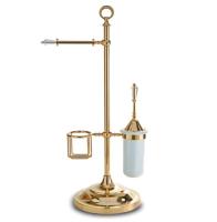 Стойка 3SC Boheme шгв 250*350*800 с дежателем туалетной бумаги держателем для телефона и ёршиком для унитаза цвет-золото BO52BGD