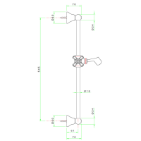Штанга для душа Nicolazzi Nuova Brenta 545 цвет-бронза 8072 BZ 01