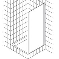 Боковая стенка душевой кабины Kermi Ibiza 2000 шв 800*1850 цвет стекла-прозрачный I2 TWO 08018 1A K