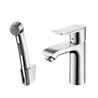 Смеситель для раковины с гигиеническим душем Hansgrohe Metris цвет-хром 31285000