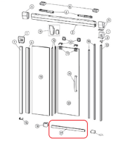 Порожек для двери Huppe Aura правосторонний цвет-серебро 046Y025578092000